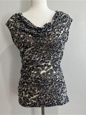 Neck Blouse Womens M Burnout Sleeveless Y2K